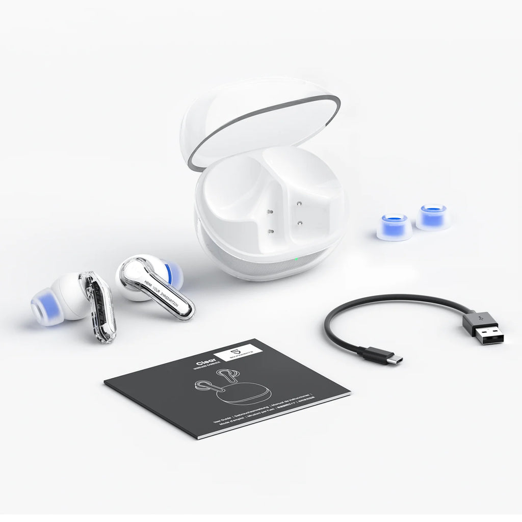 SOUNDPEATS Clear Transparent In-ear Wireless Earbuds